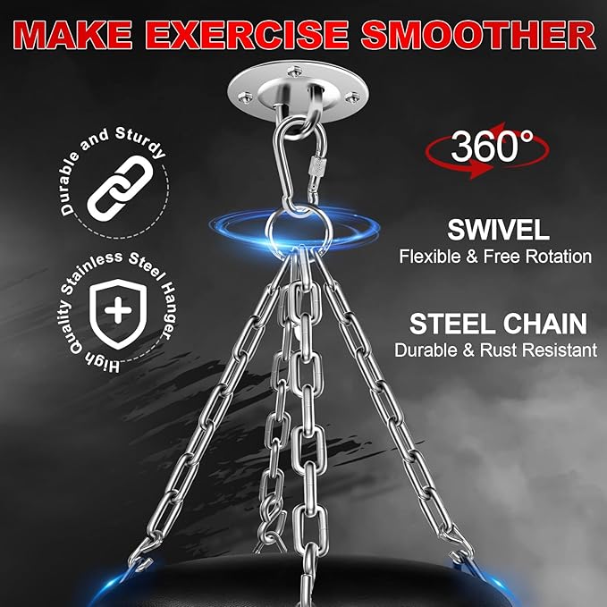 Punching Bag Set for Adults, 4FT Heavy Boxing Bag Set with 12 OZ Boxing Gloves, Suitable for MMA Karate Kickboxing Boxing Muay Thai Training at Home or Gym - Unfilled Heavy Bag
