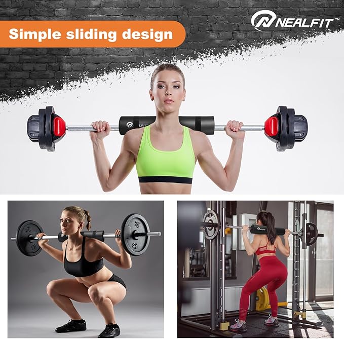 Barbell Pad Squat Pad for Squats—Squat Bar Pad—Great for Weightlifting,Lunges and Hip Thrusts—Foam Sponge Pad—Fit Standard and Olympic Bars Perfectly