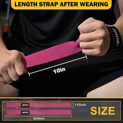 Lifting Straps for Weightlifting, Lifting Wrist Straps for Gym Strength Training, Neoprene-padded Wrist Cushion - Men & Women