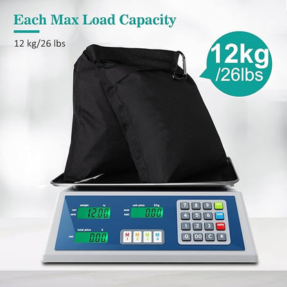 Aimosen 8 Packs Sandbags Weight Bags for Light Stand Photography Video Support, Heavy Duty Saddlebags for Backdrop Stand, Photo Tripod, Canopy, Pop up Tent, Umbrella Base, Fishing Chair, Wedding Shed