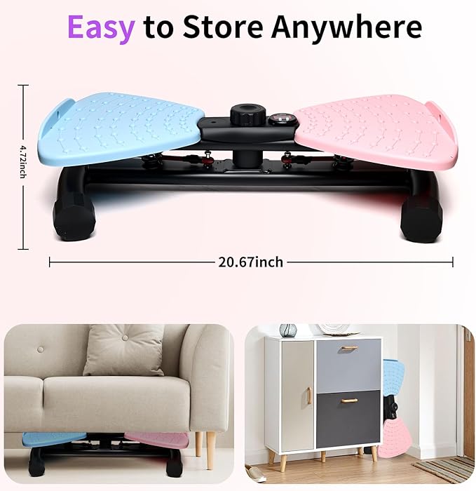 Ab Twister Trainer – Smart LED Digital Monitor, 330LBS Capacity, 20dB Ultra-Quiet Waist Twister Machine, Anti-Slip Home Gym Equipment for Women & Men, Belly Fat Workout Tool for Core Fitness