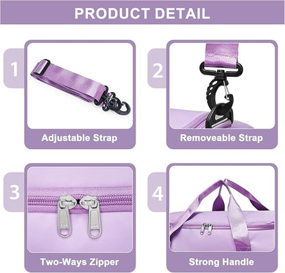 Small Gym Bag for Women, Travel Duffle Bag Carry On Weekender Bag with Shoe Compartment