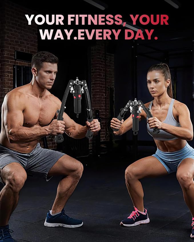 Saker Twister Arm Trainer,Versatile Hydraulic Chest Expander & Strength Trainer - Adjustable Resistance & Arm Length for Full-Body Home Workout, Safe & Stable Design for All Fitness Levels