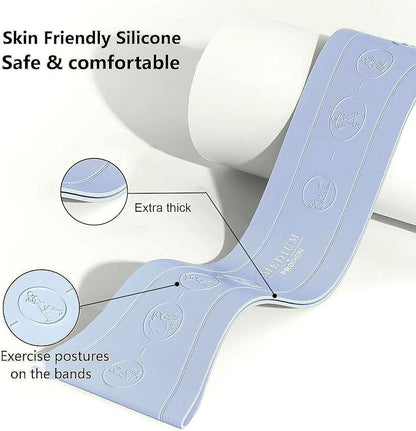 Silicone Resistance Bands for Working Out, Thick Booty Bands for Legs and Glute, Non Slip Resistance Loop Bands for Exercise, Workout Bands for Women and Men, Pilates Yoga Starter Set, Home Fitness