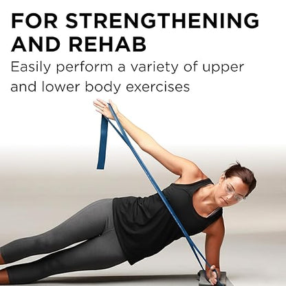 THERABAND CLX Resistance Band 2-Pack, Extra Heavy & Special Heavy Workout Bands with Loops, 5′ Non-Latex Exercise Bands for Home, Gym, Travel, Full-Body Training, Blue & Black