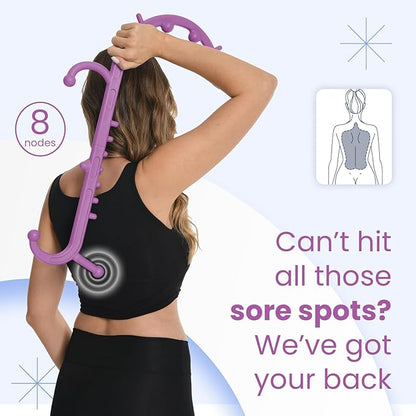 Deep Tissue Back & Neck Massager - Back Massager Stick for Pain Relief, Muscle Knot Remover, Trigger Point Massage Tool for Full Body, Shoulders, Legs - Pressure Point Massage Tool