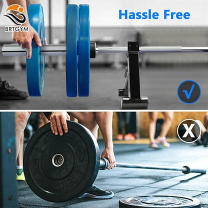 Deadlift Jack Barbell Stand,Carbon Steel Made,Easily Load and Unload 600lb Barbell Plates for Deadlift Exercise, Weight Training, Home Gym (Black Powder Coated)