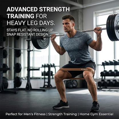 6-Pack XX-Heavy Resistance Loop Bands, Premium Natural Rubber Workout Bands for Exercise, Thickened Heavy Duty Fitness Bands for Legs, Glutes & Strength Training, 20-85 lbs Stretching Range
