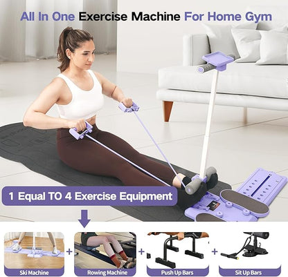 KESHWELL Ab Machine,Thigh Leg Exerciser,Sit Up Exercise Equipment for Man & Women,Pelvic Floor Exercise Devices for Home,Multifunctional Workout Equipment with Resistance Bands for Weight Loss