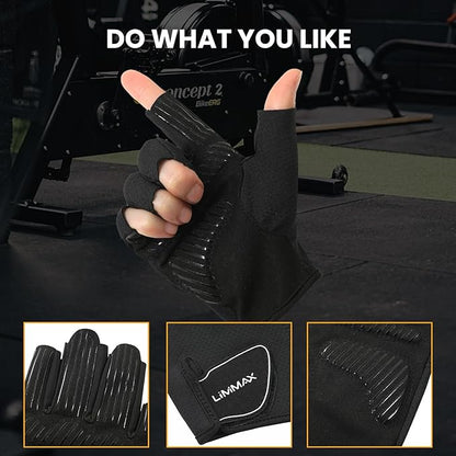 LiMiMAX Workout Gloves for Women & Men, Breathable Half Finger Gym Gloves with Non-Slip Padded Palm, Lightweight Fitness Gloves for Weight Lifting, Cycling, Crossfit, Training, Pink