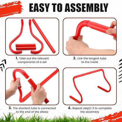 16 Pcs 12" Speed Agility Training Hurdles Large Size Detachable Agility Hurdles Hurdles Training Equipment Set for Athletes Soccer Basketball