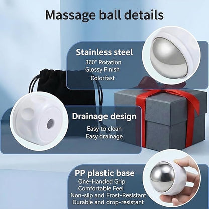 Massage Ice Roller Ball - Roller for Muscles Deep Tissue - Stays Cold for 6 Hours, Plantar Fasciitis Roller, Sports Fitness Relaxations Gift, Rapidly Relieve Muscle Pain and Tension