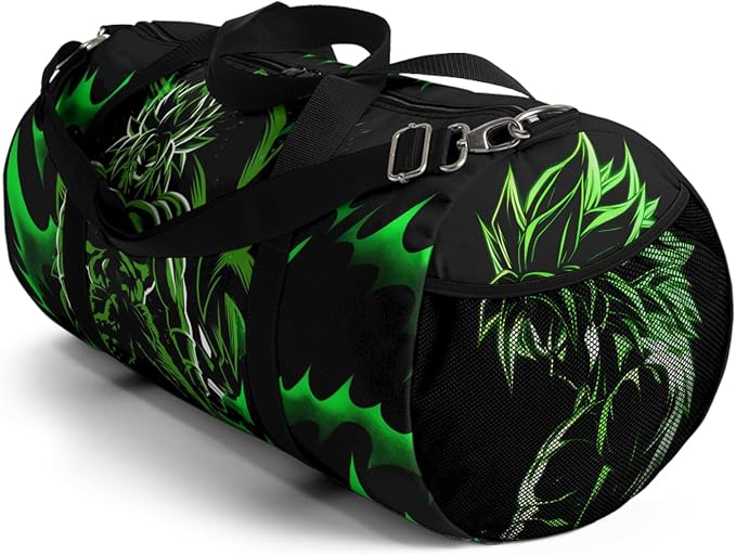 Anime Gym Bag for Women Men - Large Capacity Waterproof Workout Fitness Travel Sports Bags Fashion Street Camping ExpandaCLe Carry On Duffle Bag For Couple (Green DBZ) PTY