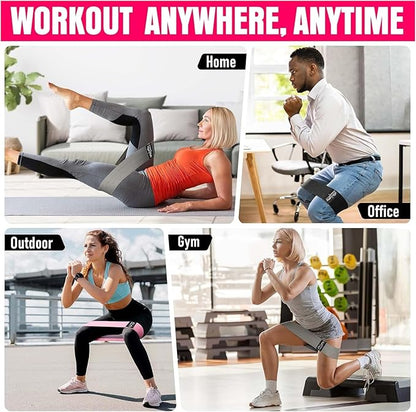 Fabric Resistance Bands Set – Booty Bands for Legs & Glutes, 3 Resistance Levels, Non-Slip Workout Bands for Women & Men, Ideal for Yoga, Pilates, Fitness, and Home Workouts