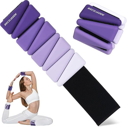Ankle Weights for Women Wrist Weights Set of 2 (1 lb/2 lb Each) Adjustable Arm Leg Weight for Womens Men Suitable for Walking Swimming Running Pilates Yoga Gym
