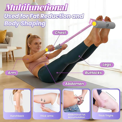 Pedal Resistance Bands with Handles - Multifunction 6-Tubes Foot Pedal Resistance Band, Yoga Elastic Pull Rope Fitness Tension Rope for Home Gym Abdomen, Waist, Arm, Leg Exercise