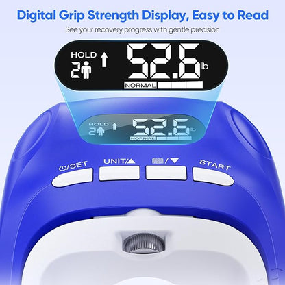 FitBeast Grip Strength Tester Set with Hand Strengthening Tools – Track Progress, Build Strength & Support Hand Recovery (3-in-1 Kit)