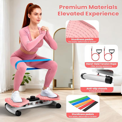 RELIFE Waist Twister Machine Exercise, Ab Twist Board With Digital Monitor, 20db Quiet, 300lb Capacity Anti-Slip Base For Home Gym, Belly Fat Workout For Women & Men