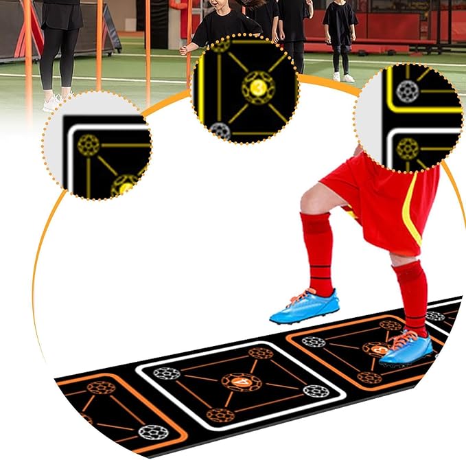 Agility Ladder Mat Training Equipment, Speed Agility Training Ladder, Footwork Practice for Workout, Fitness, Yellow