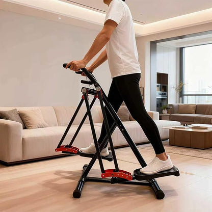 Air Walker Exercise Machine, Space Walker Elliptical Trainer with LCD Display, Adjustable Resistance for Home Use, Foldable Elliptical Whole Body Cardio Workout Equipment