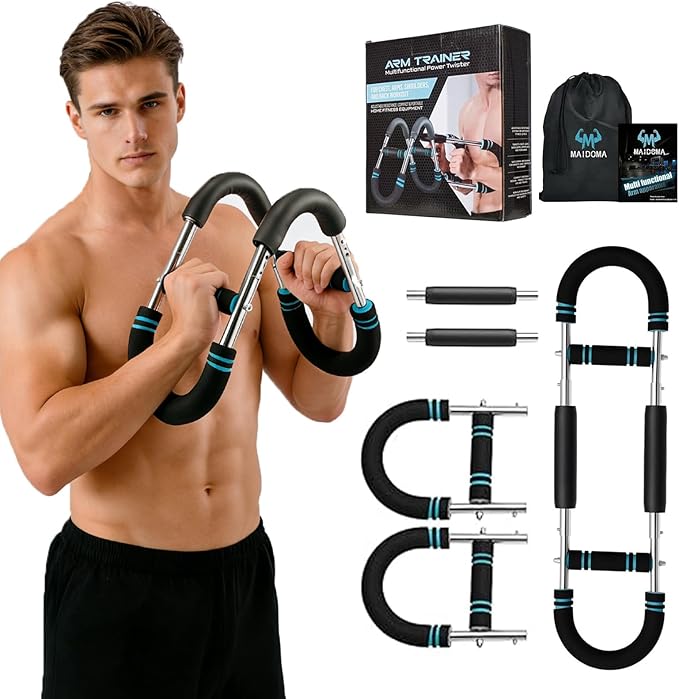 Arm Twister Trainer, 20-60lb Adjustable Chest Exerciser & Arm Trainer, Portable Chest Trainer for Men & Women, Home Gym Upper Body Strength Workout Equipment