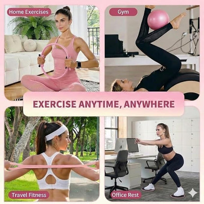 15PCS Pilates Kit for Home Workouts - Complete Set with Pilates Ring, Exercise Ball, Resistance Bands, Core Sliders & Workout Guide - Full Body Toning & Core Strength for Women Beginners