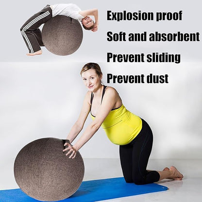 Yoga Ball Cover - Pilates Exercise Yoga Ball Cover, Anti Scratch Exercise Ball Cover with Handle for 55/65/75cm Birthing Ball, Stability Ball, Balance Ball (Without Ball)