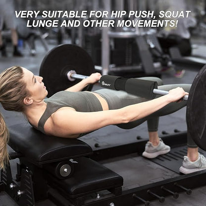Barbell Squat Pad with Thick Nylon Padding, Hip Thrust Pad for Squats, Lunges, Neck Shoulder Squat Pad for Olympic or Standard Bars