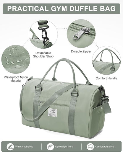 Gym Bag Womens,Travel Duffel Carry on Bag Sport Tote Bag Weekend Overnight Bag
