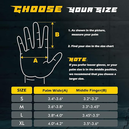 FREETOO Full-Finger Workout Gloves for Men, Padded Gym Gloves with Excellent Grip and Palm Protection