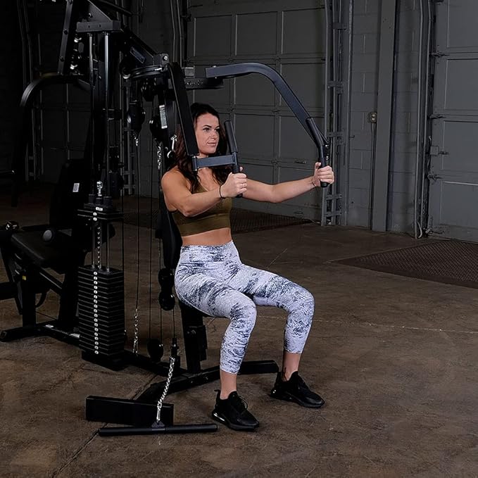 Body-Solid (EXM2500B/310) Multi-Station Home Gym Machine, Arm & Leg Strength Training Functional Exercise Workout Station, 310lbs. Black Weight Stack Without Leg Press
