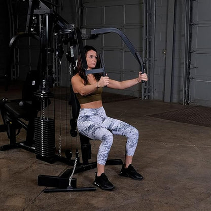 Body-Solid (EXM2500B/310) Multi-Station Home Gym Machine, Arm & Leg Strength Training Functional Exercise Workout Station, 310lbs. Black Weight Stack Without Leg Press