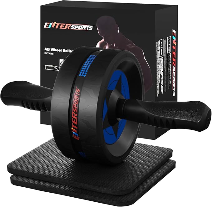 Ab Roller Wheel for Abs Workout - Abdominal Exercise Equipment with 2 Knee Pads for Home Gym, Core Strength Training, Fitness Equipment for Men & Women