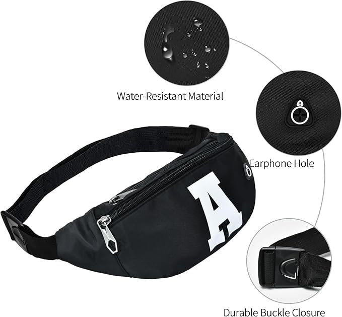 Fanny Pack for Men Women, Waterproof Sports Waist Bag Pack, Belt Bag for Travel Hiking Running