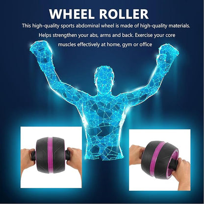 Automatic Rebound Ab Roller Wheel Fitness Equipment for Home Gym Core Strength Training and Silent Abdominal Trainer with Ergonomic Handle for Men and Women Beginners and Advanced