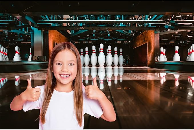 Bowling Backdrop Let's Strike Up Some Fun Photography Background Bowling Birthday Party Backdrop Decors Indoor Bowling Club Backdrop Sport Game Background Kids Adults Photo Studio Props 20x10ft