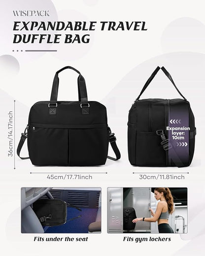 Gym Bag Womens,Travel Duffel Carry on Bag Sport Tote Bag Weekend Overnight Bag