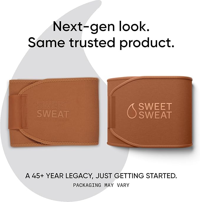 Sweet Sweat Waist Trimmer Toned Series - Premium Sweat Enhancing Fitness Belt for Women & Men - 5 Adjustable Sizes