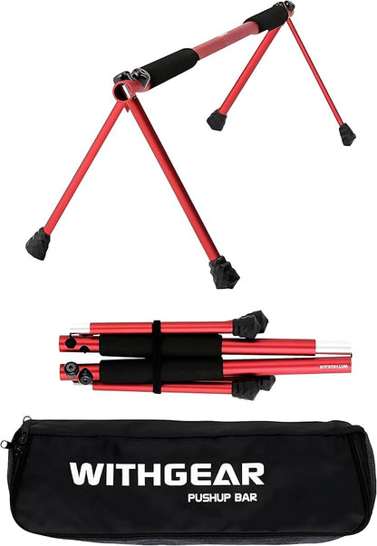 Push Up Bar – Folding Dip Bar for Home Workout, Lightweight & Portable Strength Training Equipment for Men & Women, Indoor & Outdoor Use (Hawk)