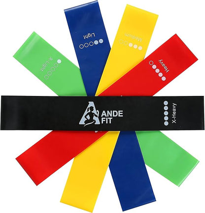Resistance Bands Set - 5 Levels for Home Workout, Glutes, Yoga & Strength Training - Durable Fitness Bands with Carry Bag