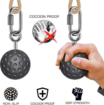 SELEWARE Non-Slip Pull Up Power Balls, Rock Climbing Grips for Strength Training, Forearm and Hand Exerciser for Chin Up Bar, Kettlebell, Barbell, Resistance Band Handles, Home Gym Workout Equipment