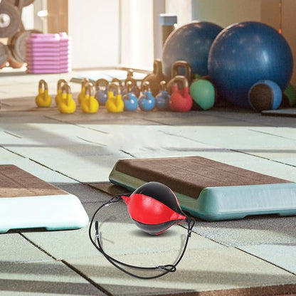 Double End Boxing Speed Ball PU Punching Ball for Reflex and Eye Coordination Training Portable Hanging Training Equipment for Home and Gym Fitness