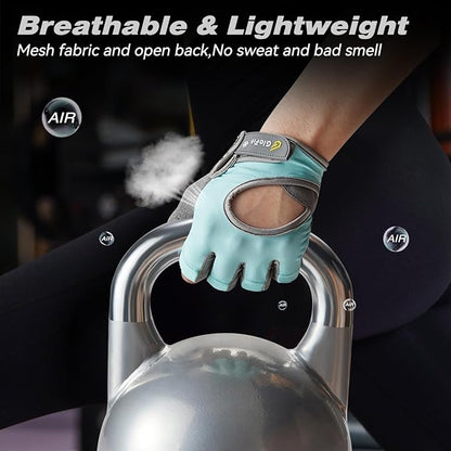 Workout Gloves for Women Men, Lightweight Weight Lifting Glove Breathable Fingerless Gym Gloves, Exercise, Fitness, Training, Cycling