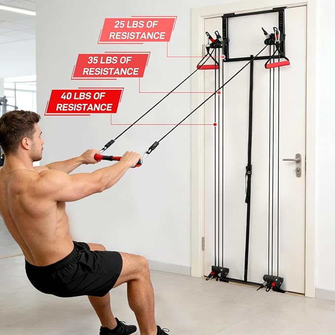 Door Gym Complete Body Building Workout Equipment Door Way Fitness Exercise Resistance Bands Set Weight Loss Body Tower