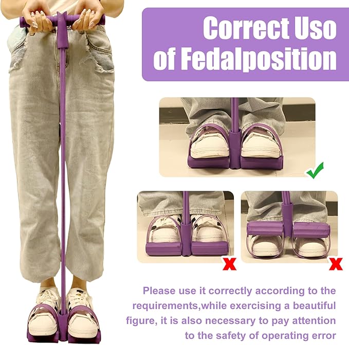 21 Fitness Resistance Bands-8 Tube Pedal Ankle Puller, Foot Pedal Resistance Band, Sit Up Exercise Equipment for Women Men Home Workouts, Yoga, and Resistance Training