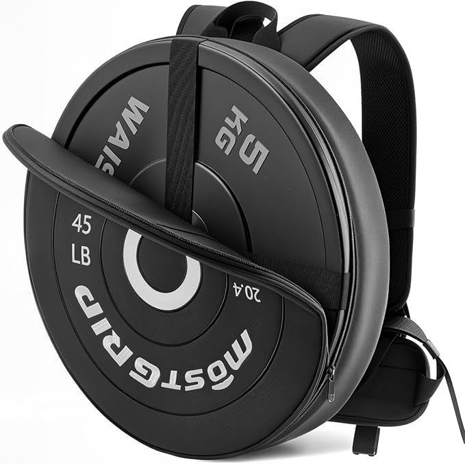 Barbell Weighted Backpack for Men Women, Rucking Backpack for Squats Push-ups with Secure Strap