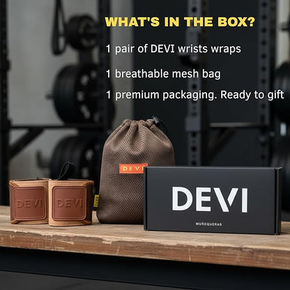 Wrist Wraps for Weightlifting 18" with Thumb Loop- Professional Quality, Best Wrist Support Wraps for Gym, Powerlifting Competition, Bodybuilding, Strength Training, Curls & Dips, Bench Press- Men and Women (Pair) DEVI