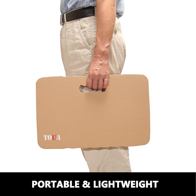 Kneeling Pad Thick Extra Large High Density Foam Comfort Kneeling Pad for Work Gardening Yoga Exercise Garden Knee Pad Beige, 1 pack