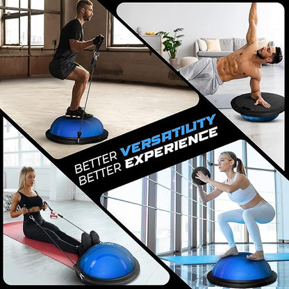 Yes4All 880LBS Half Ball Balance Trainer, Pilates Balance & Stability Ball for Exercises, Home Gym, Floor & Full Body Workouts