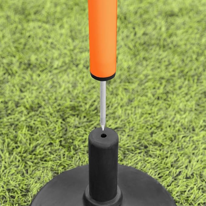 FORZA Slalom Agility Poles | Improve Endurance, Speed & Footwork | Color, Size & Rubber Base Options Available [8 Pack]